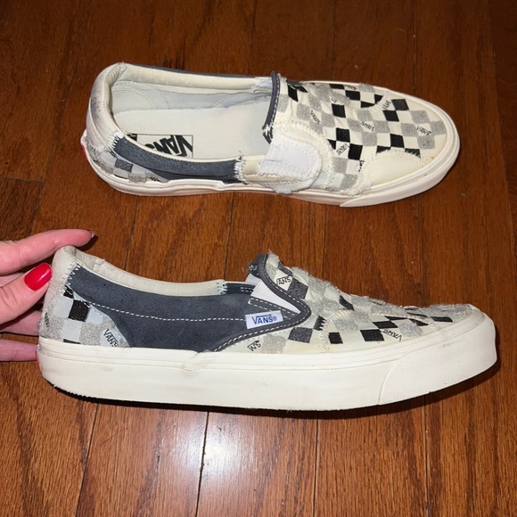 VANS VAULT CLASSIC SLIP-ON BRICOLAGE LX (EMBROIDERED CHECKER) - Picture 4 of 10